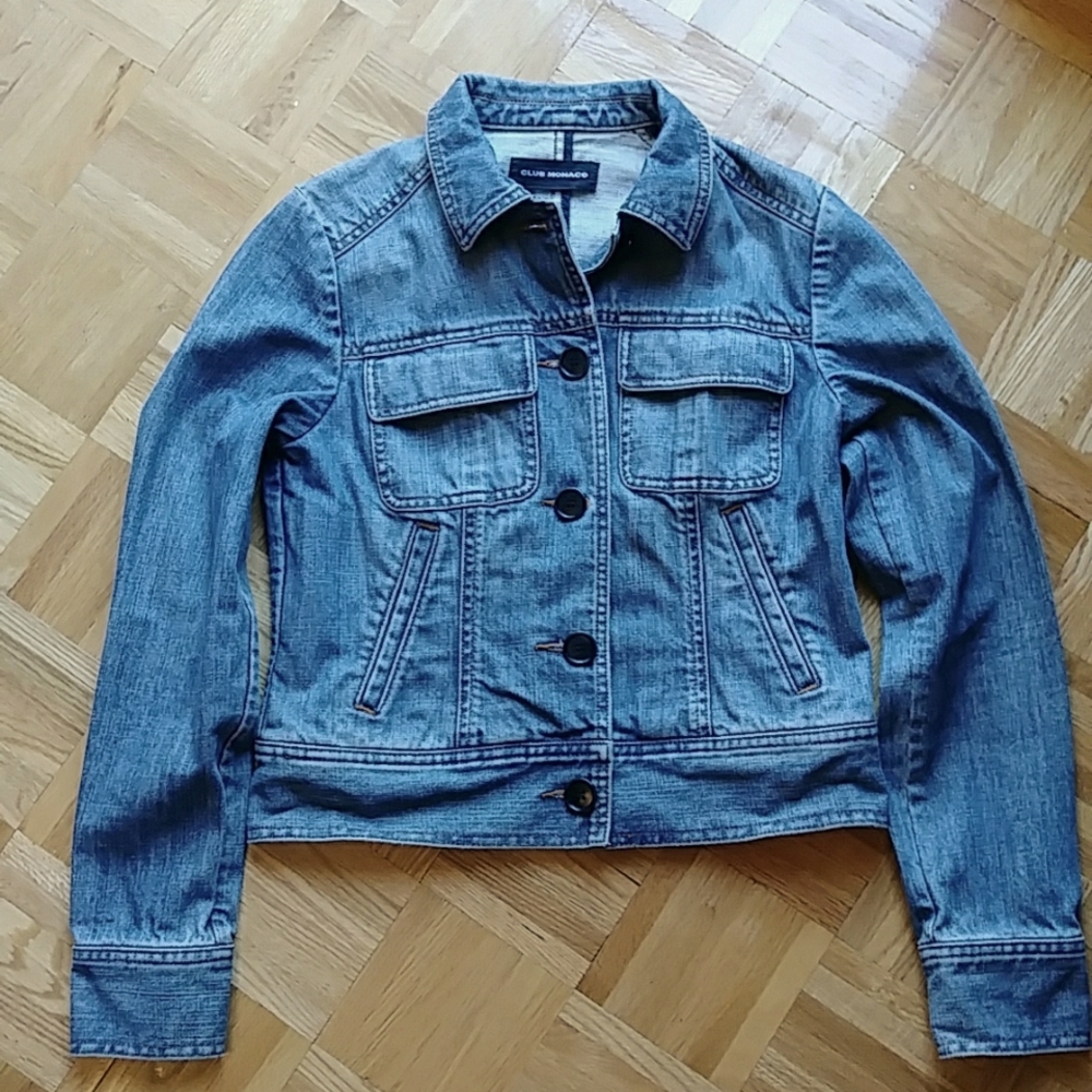 Club Monaco denim jean jacket sz S/XS